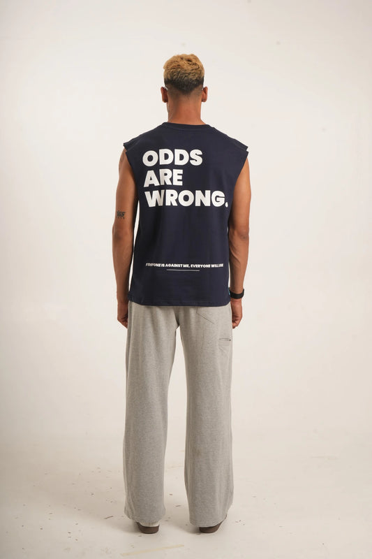 ODDS ARE WRONG | COTTON OVERSIZED TANK | NAVY BLUE